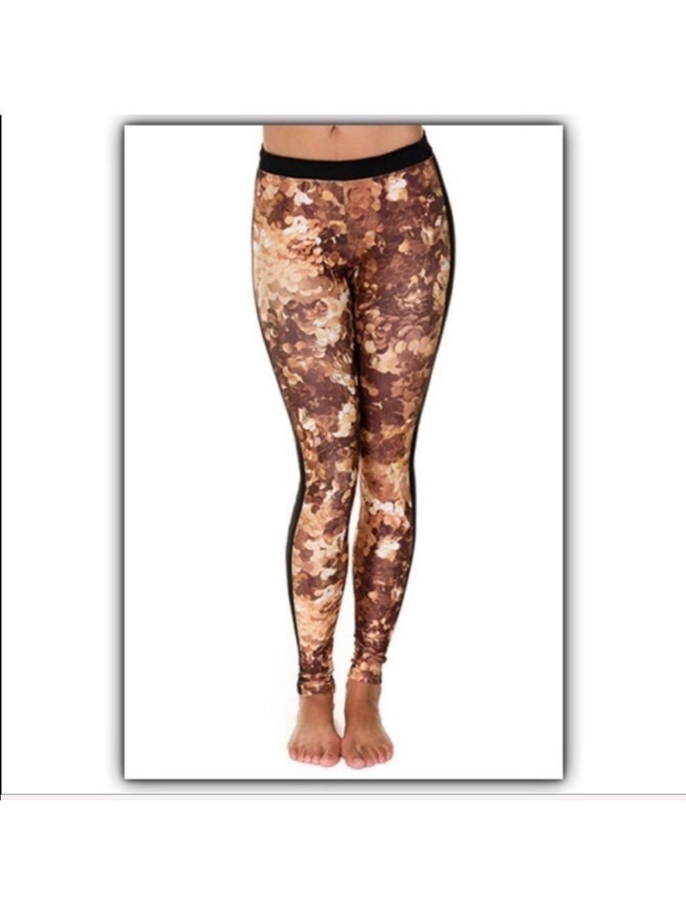 𝅺ONZIE coin print Yoga Tuxedo Fitness Legging size medium